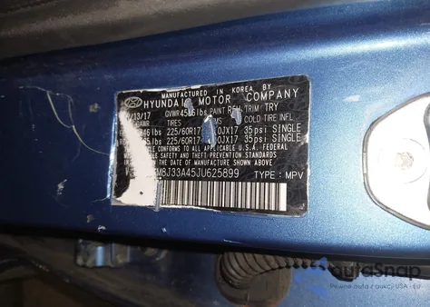 2018 Hyundai Tucson Sel z USA, uszkodzony, nr VIN KM8J33A45JU625899